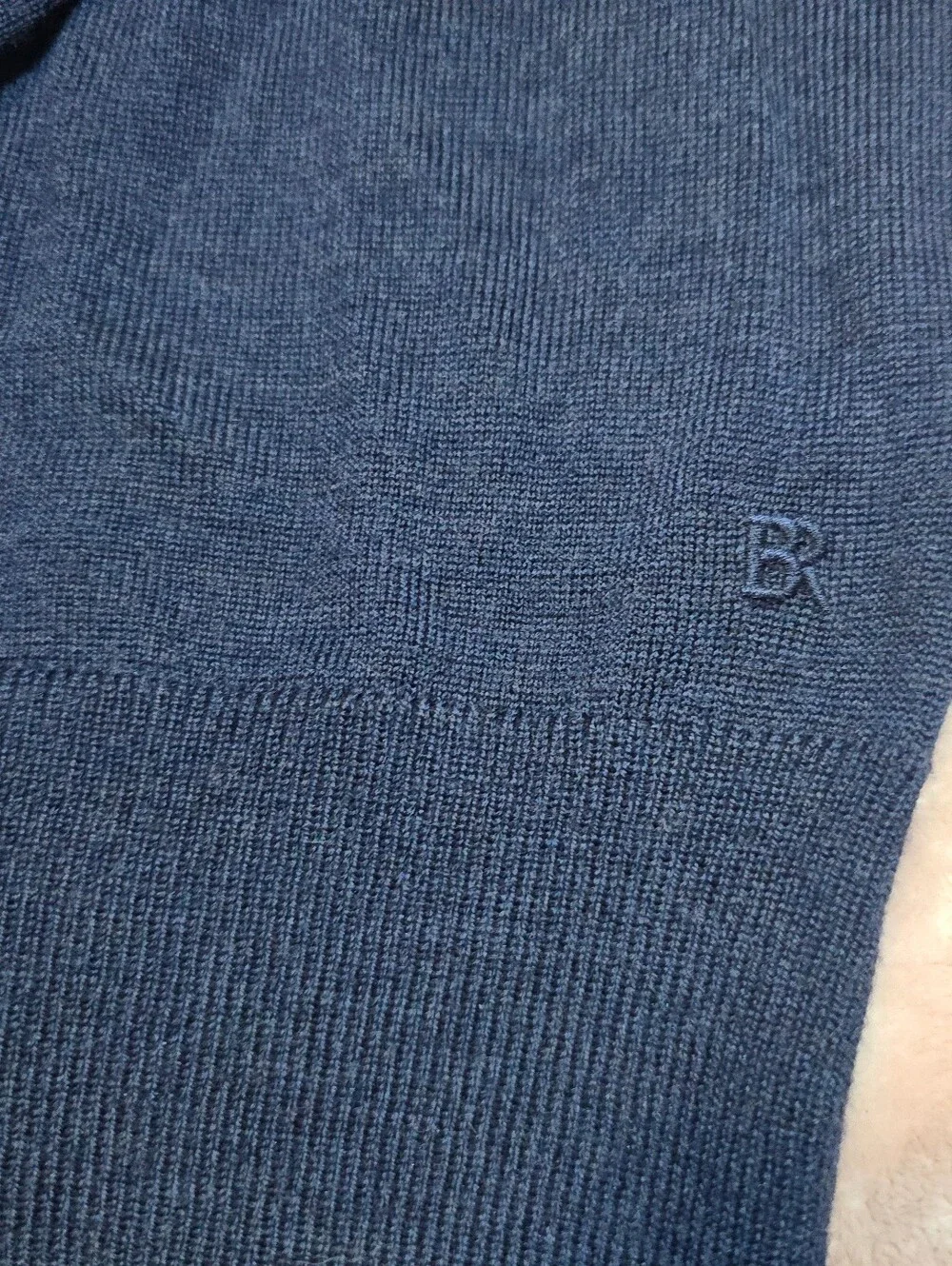 Banana Republic Merino Wool Sweater Mens Size L Navy Blue Long Sleeve Pullover
